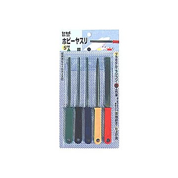 (業務用20セット) TRAD ホビーヤスリ/作業工具 【5本組×20セット】 硬質樹脂グリップ TF-25 〔DIY用品/趣味/金工作業〕