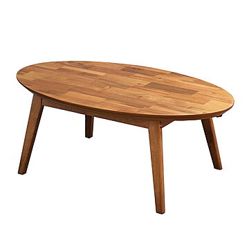 ヤマソロ noix こたつテーブル 90幅 楕円形 木目 北欧家具調