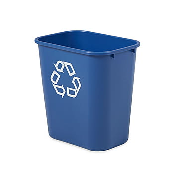 デスクサイドリサイクルコンテナ リサイクルマーク付き 26.6L 幅368x奥行267x高さ381mm ラバーメイド
