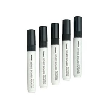 (業務用セット) ホワイトボードマーカー 黒 5本セット WMK-205D【×10セット】