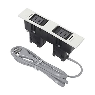 スガツネ工業デスクトップマルチタップDML型210-020-488 DML-PP-WT 1個