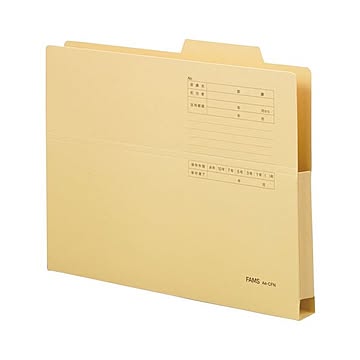 （まとめ） FAMS 持ち出しフォルダーカラー A4判ヨコ型 219319 イエロー 10枚入 【×3セット】