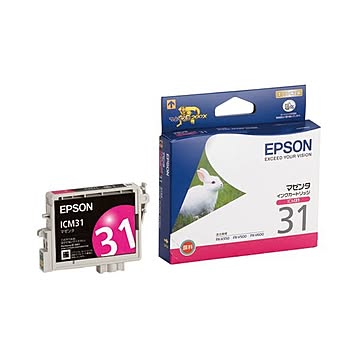 （まとめ） エプソン EPSON インクカートリッジ マゼンタ ICM31 1個 ×4セット
