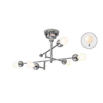 INTERFORM インターフォルム Plata プラータ シーリングライト (白熱球付属) LT-4496/LT-4497 シーリングランプ LED対応 天井照明 E26 60W×5灯