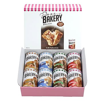 【3年保存】 新食感ベーカリー/非常食 8缶入(イチゴ・チョコ・ミルク・キャラメル各2缶)×6個セット 日本製 保存パン 〔保存食 アウトドア 備蓄〕