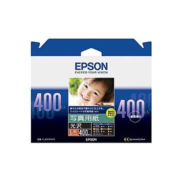 (まとめ) エプソン EPSON 写真用紙＜光沢＞ L判 KL400PSKR 1箱（400枚）  【×5セット】