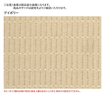 プレーベル ルシエ カーペット 国産 江戸間3畳 アイボリー 176x261cm