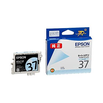 （まとめ） エプソン EPSON インクカートリッジ ライトシアン ICLC37 1個 【×4セット】