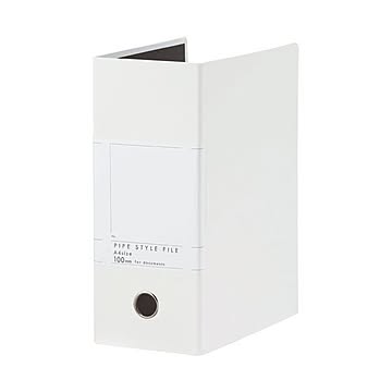 TANOSEE 両開きパイプ式ファイルSt A4タテ 1000枚収容 100mmとじ 背幅127mm ホワイト 1セット（10冊）