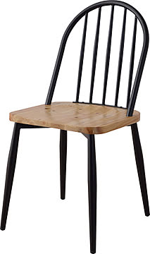 チェア W43×D54×H90.5×SH46 ブラック