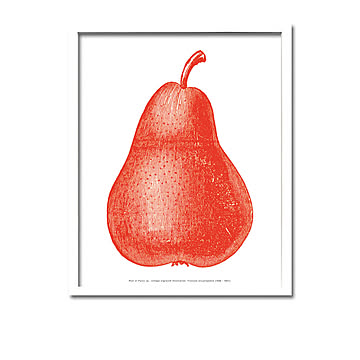 Pear Red アートポスター（フレーム付き） m13105