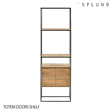 シェルフ 幅60 奥行30 高さ195 トーテム ドアシェルフ チーク古材 収納庫 棚 ラック オープンラック 壁面収納 収納家具 アンティーク調 インダストリアル dareels TOTEM
