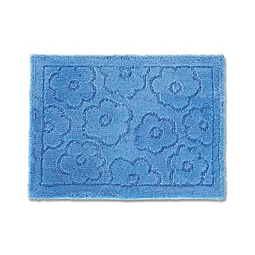サニー ブルー バスマット・フロアマット 吸水性・抗菌・防臭 50x70cm 滑り止め加工