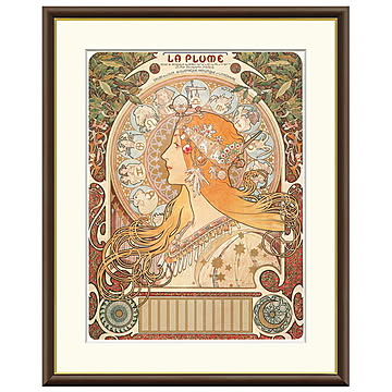 額絵 黄道十二宮 アルフォンス・ミュシャ 42x34cm 三幸