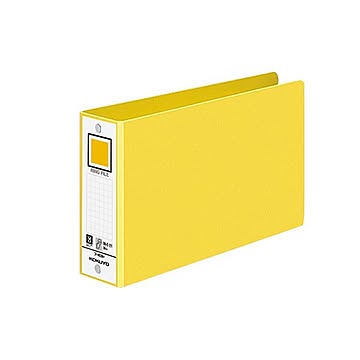 まとめコクヨ リングファイル 色厚板紙表紙B6ヨコ 2穴 330枚収容 背幅53mm 黄 フ-409NY 1セット4冊 ×5セット