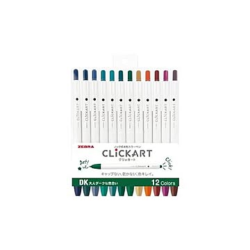 （まとめ）ゼブラ クリッカート 12色セットDK WYSS22-12CDK【×10セット】