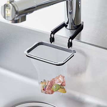  山崎実業 蛇口にかける水切りネットホルダー タワー tower 