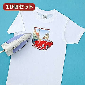 10個セットサンワサプライ　インクジェット用アイロンプリント紙(白布用) JP-TPR7X10 管理No. 4589452982431