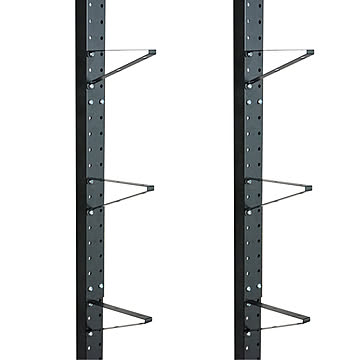 スチールラックのキタジマ 壁面突っ張りパンチングラック 有孔ボード風 幅5cm 高さ160～270cm