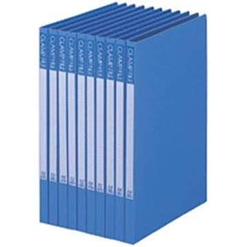 （まとめ）ビュートン クランプファイル A4タテ100枚収容 背幅17mm ブルー BCL-A4-B 1セット(10冊) 【×3セット】