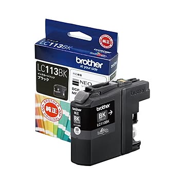 （まとめ） ブラザー BROTHER インクカートリッジ 黒 LC113BK 1個 【×3セット】
