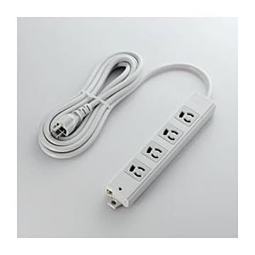 （まとめ）エレコム EU RoHS指令準拠 工事用抜け止めタップ T-WRM3430LG／RS【×2セット】