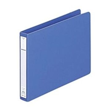 (業務用10セット) LIHITLAB パンチレスファイル/Z式ファイル A5/ヨコ型 F-374-9 藍