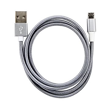 （まとめ） 両面マイクロUSBケーブル グレイシルバー 1m AS-CASM024 【×10セット】