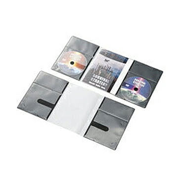エレコム　CD/DVD用スリム収納ソフトケース　CCD-DP2D10BK 管理No. 4953103884670