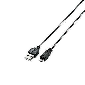 エレコム USB2.0ケーブル/A-microBタイプ/スリム/2m/ブラック U2C-AMBX20BK 管理No. 4953103269354