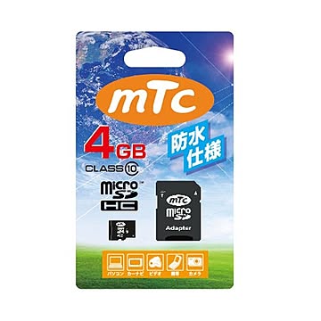 (まとめ)mtc(エムティーシー) microSDHCカード 4GB class10 (PK) MT-MSD04GC10W【×5セット】
