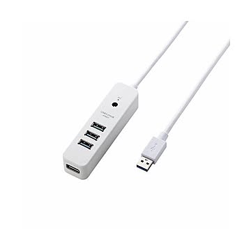 エレコム USB3.0ハブ（4ポートマグネット付き） U3H-T410SWH