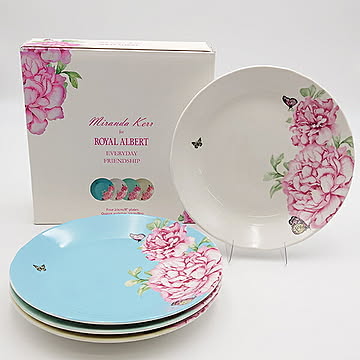 ロイヤルアルバート　ミランダ・カー  エブリディフレンドシップ　プレート20cm4枚セット　イギリス　洋食器