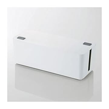 （まとめ）エレコム ケーブルボックス（6個口） EKC-BOX001WH【×2セット】