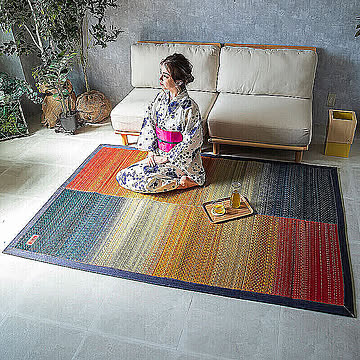 イケヒコ・コーポレーション D.STYLE い草ラグ 191×250cm レッド