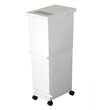 ゴミ箱 55リットル おしゃれ 蓋付き 分別 2段 ごみ箱 ダストボックス スリム キッチン リビング ダストワゴン S-U255