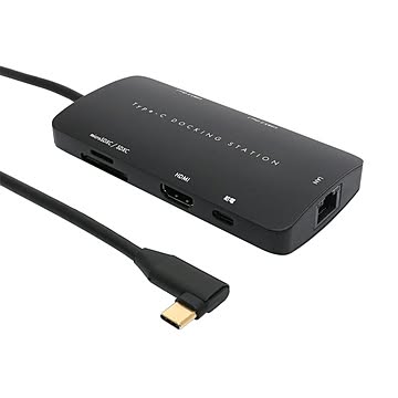 Type-C ドッキングステーション 4K USB PD充電対応 Utm-4K02P/BK