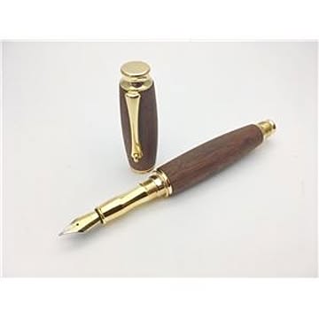 銘木材 万年筆/文房具 【胡桃 ウォルナット】 日本製 中太字 文具 オフィス用品 ステーショナリー