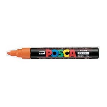（まとめ） 三菱鉛筆 ユニ ポスカ 中字丸芯（1.8-2.5mm） PC-5M.4 橙 1本入 【×10セット】