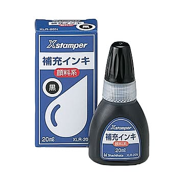 (まとめ) シヤチハタ Xスタンパー 補充インキ 顔料系全般用 20ml 黒 XLR-20N 1個  【×30セット】