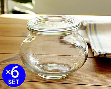 ウェック デコシェイプ WE901 ガラスキャニスター 550ml 直径Mサイズ 6個セット
