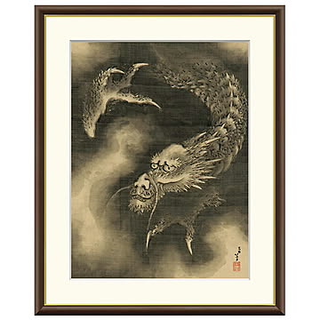 額絵 雲龍図 葛飾北斎 61x49.5cm 三幸