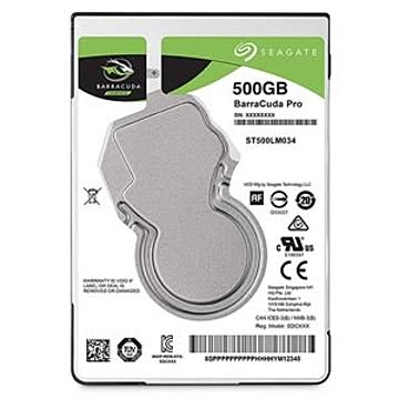 Seagate Guardian BarraCuda Proシリーズ 2.5インチ内蔵HDD 500GBSATA6.0Gb／s 7200rpm 128MB ST500LM034