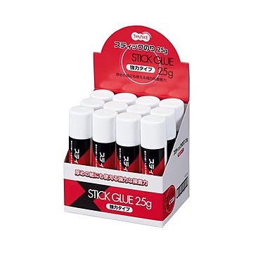 （まとめ） TANOSEE スティックのり 強力タイプ 25g 1セット（12本） 【×3セット】