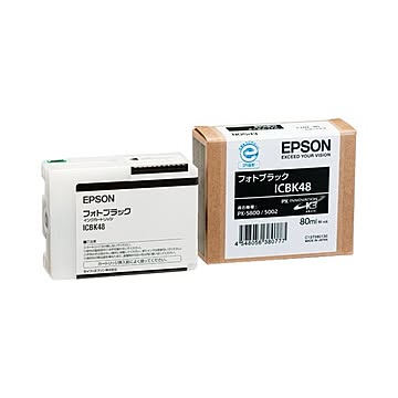 （まとめ） エプソン EPSON PX-P／K3インクカートリッジ フォトブラック 80ml ICBK48 1個 【×6セット】