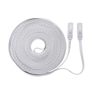 （まとめ） LANケーブル フラット CAT6 15m 白 AS-CAPC016 【×5セット】