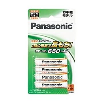 パナソニック（家電） 充電式エボルタ 単4形 4本パック（お手軽モデル） BK-4LLB/4B