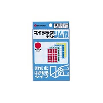 （まとめ） ニチバン カラーラベル リムカ(R) 〈きれいにはがせるタイプ〉（混色） ML-R111（混色） 赤 青 白 緑 黄 1P入 【×10セット】