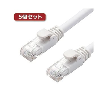5個セット エレコム LANケーブル/CAT6A/スタンダード/3m/ホワイト LD-GPA/WH3X5