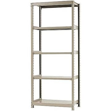 スチールラックのキタジマ 軽中量棚150kg アイボリー  (高さ210cm/5段)